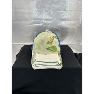 Vintage True Religion Trucker Hat Distressed RW Motorcycle Club Cap Leather Mesh